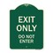 Signmission Exit Only Do Not Enter Heavy-Gauge Aluminum Architectural Sign, 24" H, G-1824-24035 A-DES-G-1824-24035 - alternate 1